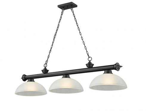 Z-Lite Cordon 3 Light Billiard in Brushed Nickel Finish Model: 2306-3BN-DMO14