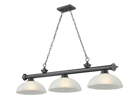 Z-Lite Cordon 3 Light Billiard in Brushed Nickel Finish Model: 2306-3BN-DMO14