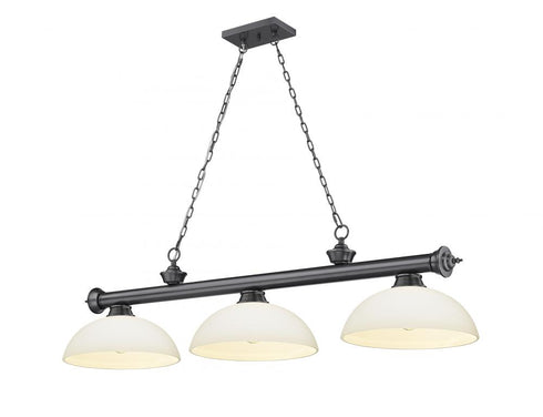 Z-Lite Cordon 3 Light Billiard in Brushed Nickel Finish Model: 2306-3BN-DMO14