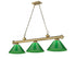 Z-Lite Cordon 3 Light Billiard in Brushed Nickel Finish Model: 2306-3BN-PGR