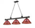 Z-Lite Cordon 3 Light Billiard in Brushed Nickel Finish Model: 2306-3BN-PGR