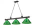 Z-Lite Cordon 3 Light Billiard in Brushed Nickel Finish Model: 2306-3BN-PGR