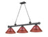 Z-Lite Cordon 3 Light Billiard in Brushed Nickel Finish Model: 2306-3BN-PGR