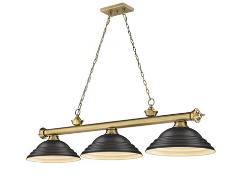 Z-Lite Cordon 3 Light Billiard in Brushed Nickel Finish Model: 2306-3BN-SBN