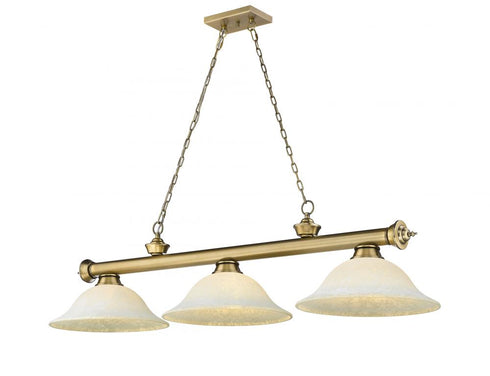 Z-Lite Cordon 3 Light Billiard in Brushed Nickel Finish Model: 2306-3BN-WM16