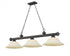 Z-Lite Cordon 3 Light Billiard in Brushed Nickel Finish Model: 2306-3BN-WM16
