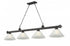 Z-Lite Cordon 4 Light Billiard in Brushed Nickel Finish Model: 2306-4BN-AMO14