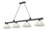 Z-Lite Cordon 4 Light Billiard in Brushed Nickel Finish Model: 2306-4BN-AMO14