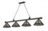Z-Lite Cordon 4 Light Billiard in Brushed Nickel Finish Model: 2306-4BN-ARDB
