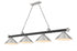 Z-Lite Cordon 4 Light Billiard in Brushed Nickel Finish Model: 2306-4BN-BN15