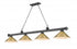 Z-Lite Cordon 4 Light Billiard in Brushed Nickel Finish Model: 2306-4BN-BN15