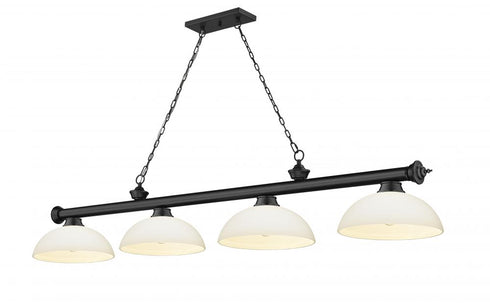 Z-Lite Cordon 4 Light Billiard in Brushed Nickel Finish Model: 2306-4BN-DMO14