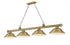 Z-Lite Cordon 4 Light Billiard in Brushed Nickel Finish Model: 2306-4BN-SBN
