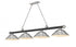 Z-Lite Cordon 4 Light Billiard in Brushed Nickel Finish Model: 2306-4BN-SBN