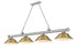 Z-Lite Cordon 4 Light Billiard in Brushed Nickel Finish Model: 2306-4BN-SBN