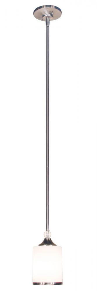 Z-Lite Cosmopolitan 1 Light Pendant in Brushed Nickel Finish Model: 308MP-BN