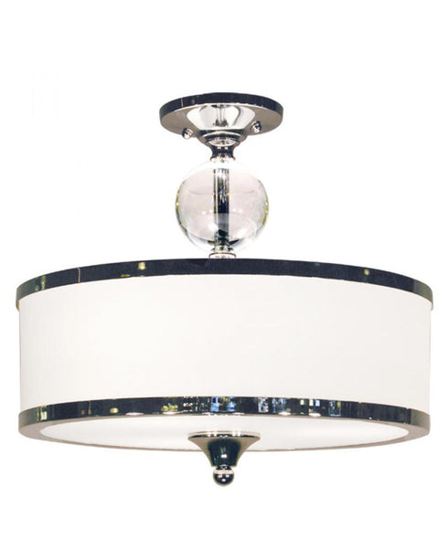 Z-Lite Cosmopolitan 3 Light Semi Flush Mount in Chrome Finish Model: 307SF-CH