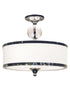 Z-Lite Cosmopolitan 3 Light Semi Flush Mount in Chrome Finish Model: 307SF-CH