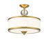 Z-Lite Cosmopolitan 3 Light Semi Flush Mount in Chrome Finish Model: 307SF-CH