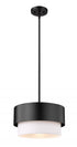 Z-Lite Counterpoint 1 Light Pendant in Matte Black Finish Model: 495P12-MB