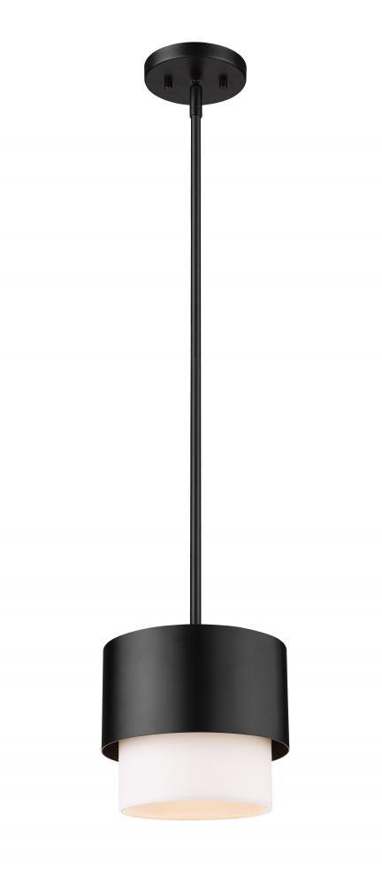 Z-Lite Counterpoint 1 Light Pendant in Matte Black Finish Model: 495P7-MB