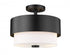 Z-Lite Counterpoint 2 Light Semi Flush Mount in Matte Black Finish Model: 495SF13-MB