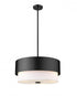 Z-Lite Counterpoint 3 Light Pendant in Matte Black Finish Model: 495P18-MB