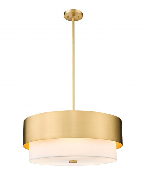 Z-Lite Counterpoint 5 Light Chandelier in Matte Black Finish Model: 495P24-MB