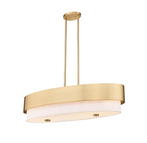 Z-Lite Counterpoint 5 Light Linear Chandelier in Matte Black Finish Model: 495-42L-MB