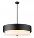 Z-Lite Counterpoint 6 Light Chandelier in Matte Black Finish Model: 495P32-MB