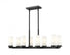 Z-Lite Danica 8 Light Linear Chandelier in Matte Black Finish Model: 3044-8L-MB