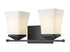 Z-Lite Darcy 2 Light Vanity in Matte Black Finish Model: 1939-2V-MB