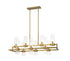 Z-Lite Datus 10 Light Linear Chandelier in Matte Black Finish Model: 4008-10MB