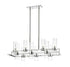 Z-Lite Datus 10 Light Linear Chandelier in Matte Black Finish Model: 4008-10MB