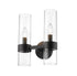Z-Lite Datus 2 Light Wall Sconce in Matte Black Finish Model: 4008-2S-MB