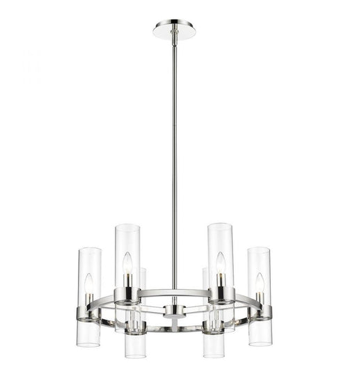 Z-Lite Datus 6 Light Chandelier in Matte Black Finish Model: 4008-6MB