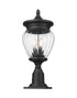 Z-Lite Davina 3 Light Outdoor Pier Mounted Fixture in Black Finish Model: 5016PHMR-533PM-BK