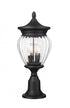 Z-Lite Davina 3 Light Outdoor Pier Mounted Fixture in Black Finish Model: 5016PHMR-553PM-BK