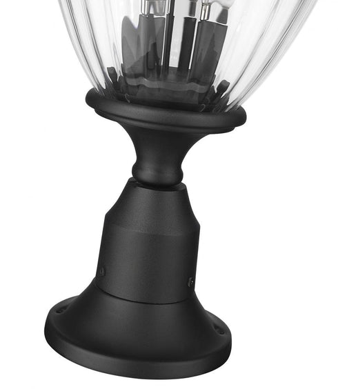 Z-Lite Davina 3 Light Outdoor Pier Mounted Fixture in Black Finish Model: 5016PHMR-553PM-BK