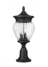 Z-Lite Davina 3 Light Outdoor Pier Mounted Fixture in Black Finish Model: 5016PHMR-553PM-BK