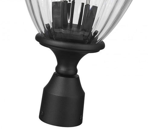 Z-Lite Davina 3 Light Outdoor Post Mount Fixture in Black Finish Model: 5016PHMR-BK