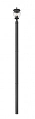 Z-Lite Davina 3 Light Outdoor Post Mounted Fixture in Black Finish Model: 5016PHMR-5009P96-BK