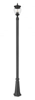 Z-Lite Davina 3 Light Outdoor Post Mounted Fixture in Black Finish Model: 5016PHMR-519P-BK