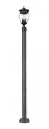 Z-Lite Davina 3 Light Outdoor Post Mounted Fixture in Black Finish Model: 5016PHMR-567P-BK