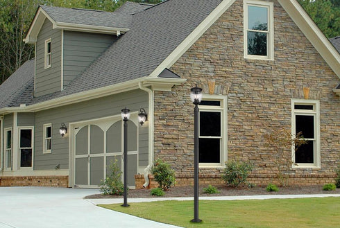 Z-Lite Davina 3 Light Outdoor Post Mounted Fixture in Black Finish Model: 5016PHMR-567P-BK