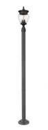 Z-Lite Davina 3 Light Outdoor Post Mounted Fixture in Black Finish Model: 5016PHMR-567P-BK