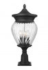 Z-Lite Davina 4 Light Outdoor Pier Mounted Fixture in Black Finish Model: 5016PHBR-533PM-BK
