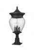 Z-Lite Davina 4 Light Outdoor Pier Mounted Fixture in Black Finish Model: 5016PHBR-533PM-BK