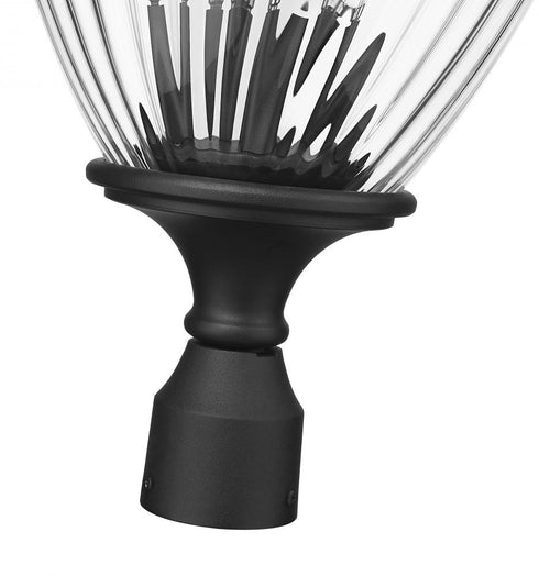 Z-Lite Davina 4 Light Outdoor Post Mount Fixture in Black Finish Model: 5016PHBR-BK