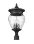 Z-Lite Davina 4 Light Outdoor Post Mount Fixture in Black Finish Model: 5016PHBR-BK